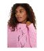 Dorothy Perkins Womens/Ladies Cable Chunky Knit Crew Neck Sweater (Pink) - UTDP4251