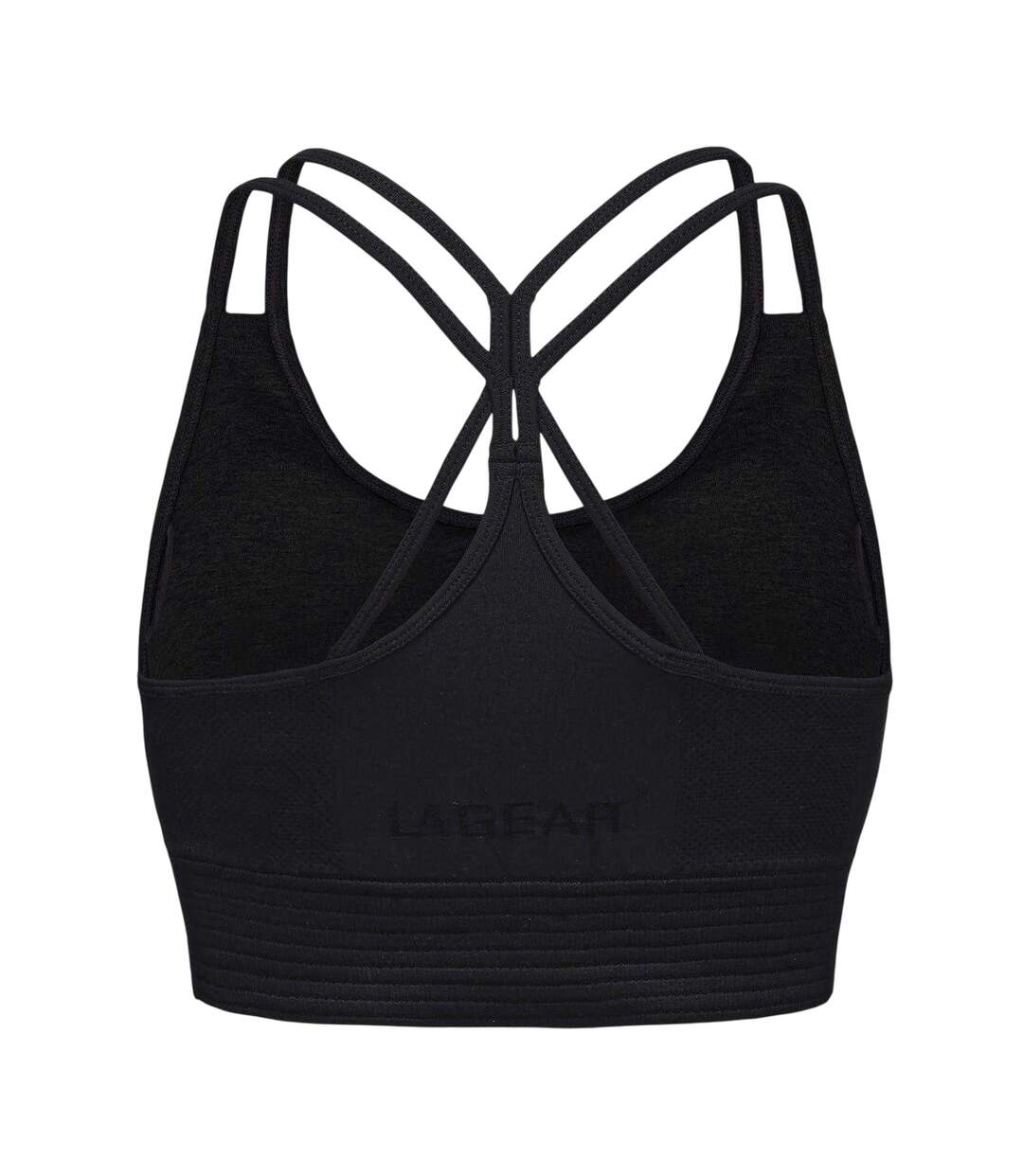Womens/ladies Seamless Sports Bra Black LA Gear-2