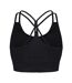 Womens/ladies Seamless Sports Bra Black LA Gear-2