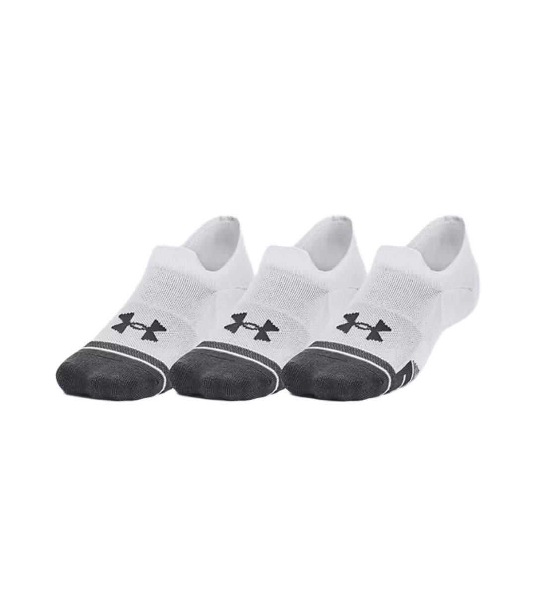 Lot de 3 paires de chaussettes blanc/gris mixte under armour ua performance tech 3-1