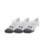 Lot de 3 paires de chaussettes blanc/gris mixte under armour ua performance tech 3-1