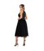 Robe Mi-longue Officiel Femme Noir Deluxe-3