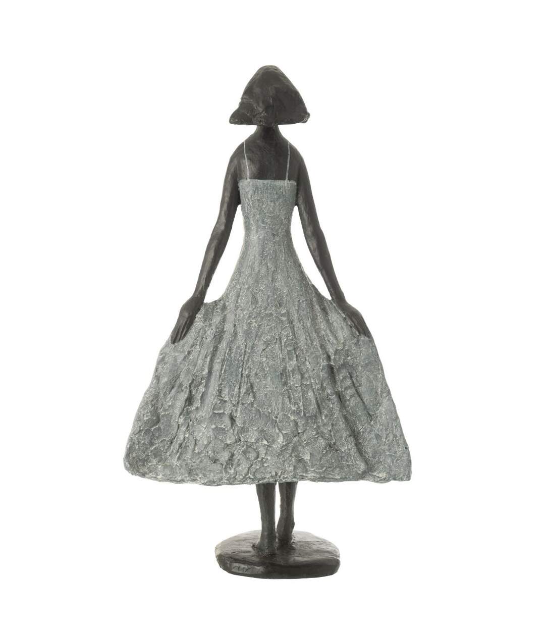 Statue Fille en Résine Ciel 54cm Gris-2