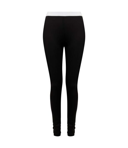 SF Womens/Ladies Fashion Leggings (Black/White) - UTRW7663