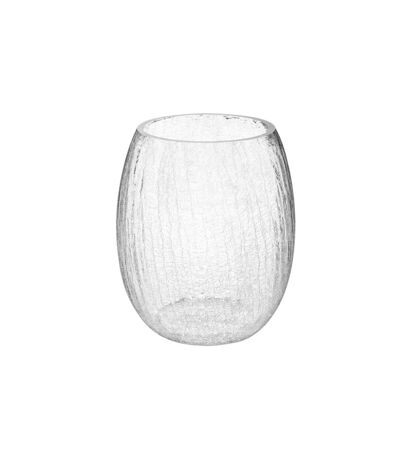 Vase Rond Craquelé Léon 28cm Transparent