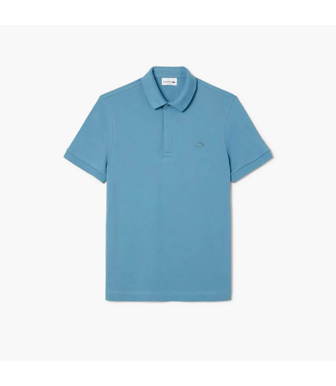 Mens Paris Piqué Stretch Regular Polo Shirt Sky Blue Lacoste-1