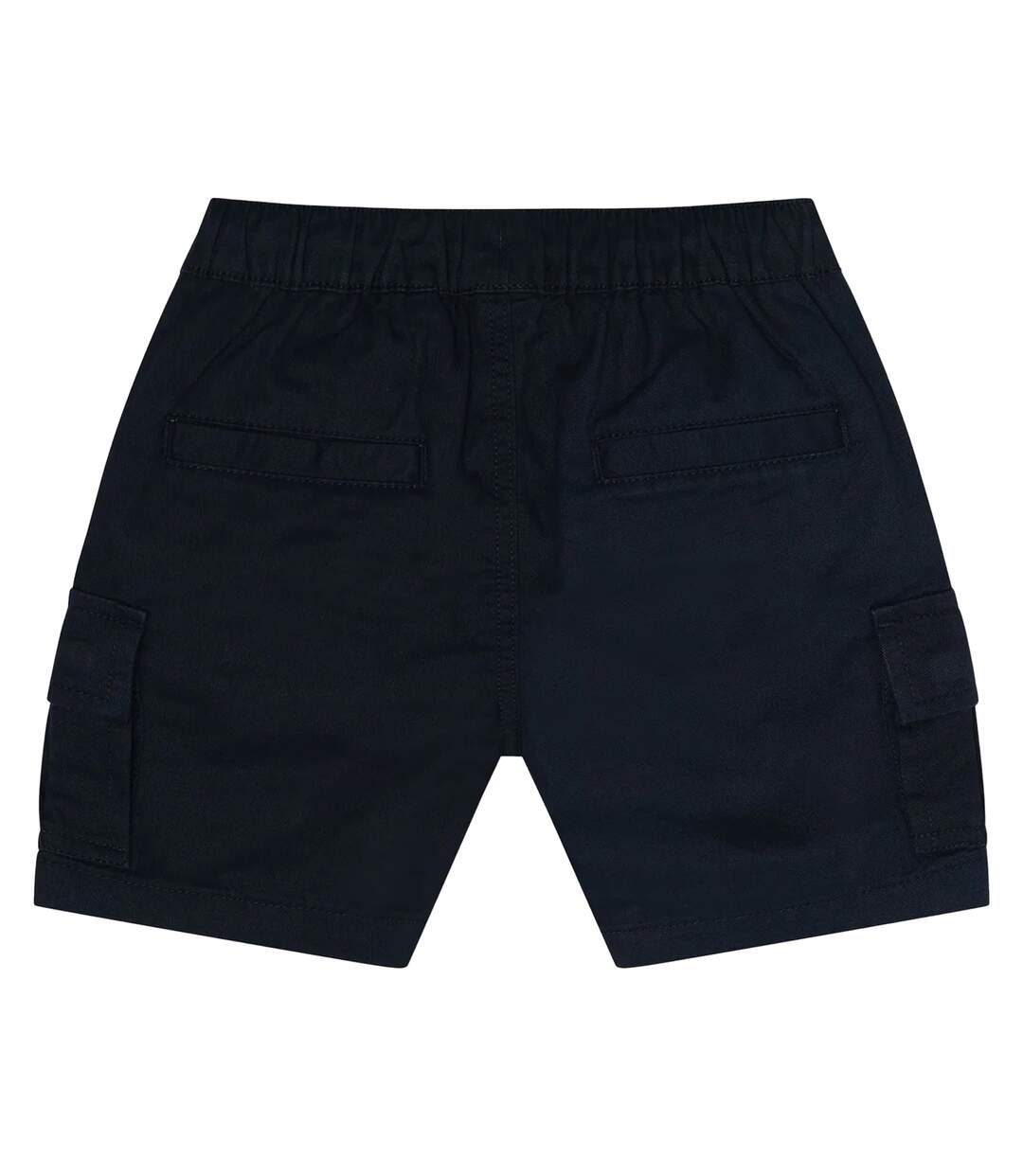Mens High Desert Elasticated Waist Cargo Shorts Black Weekend Offender-2