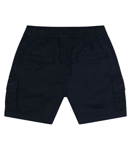 Mens High Desert Elasticated Waist Cargo Shorts Black Weekend Offender