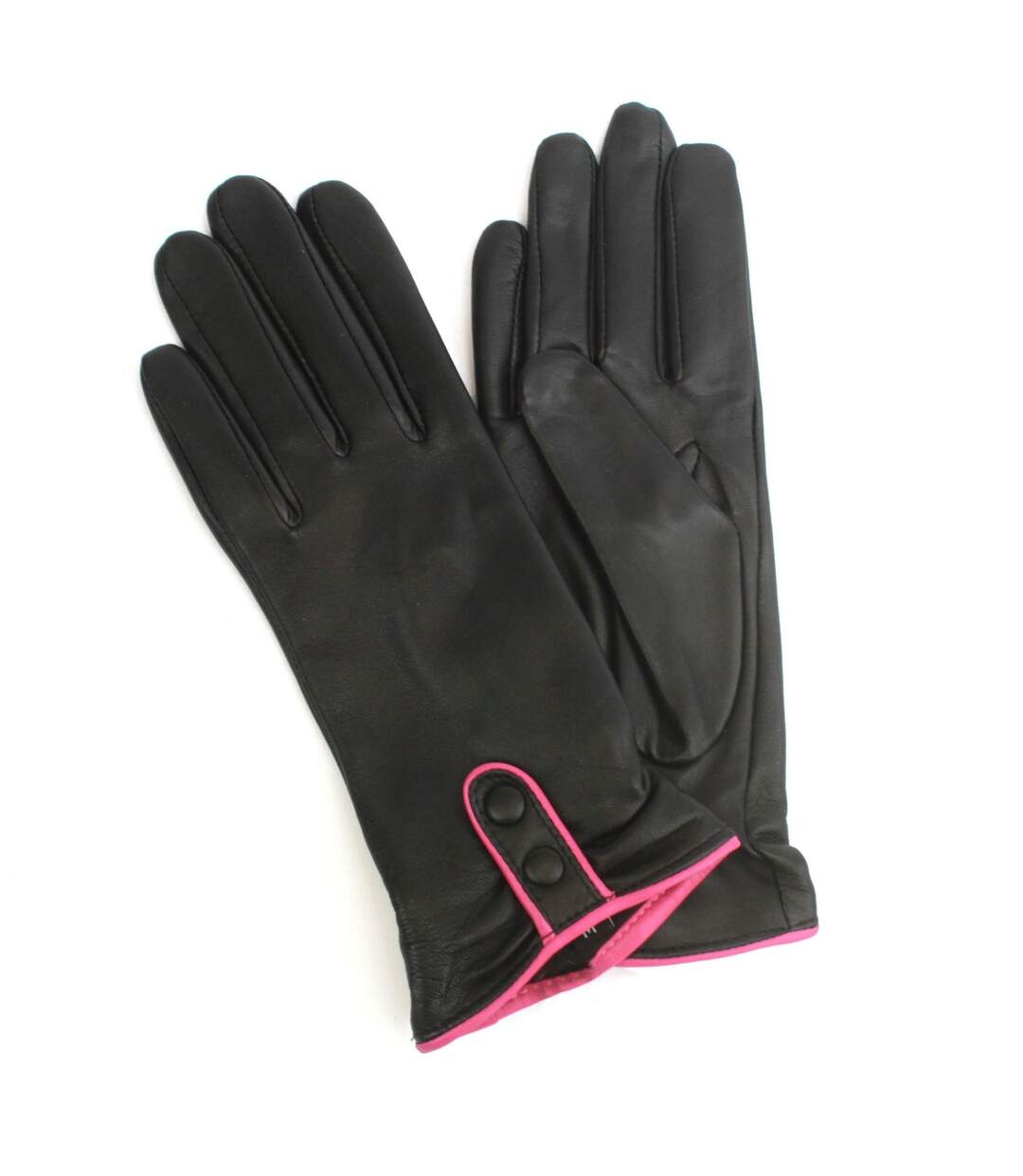 Gants d'hiver poppy femme noir / fuchsia Eastern Counties Leather-1