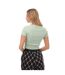 Womens/ladies Stretch Mesh T-shirt Blue Hugo-3