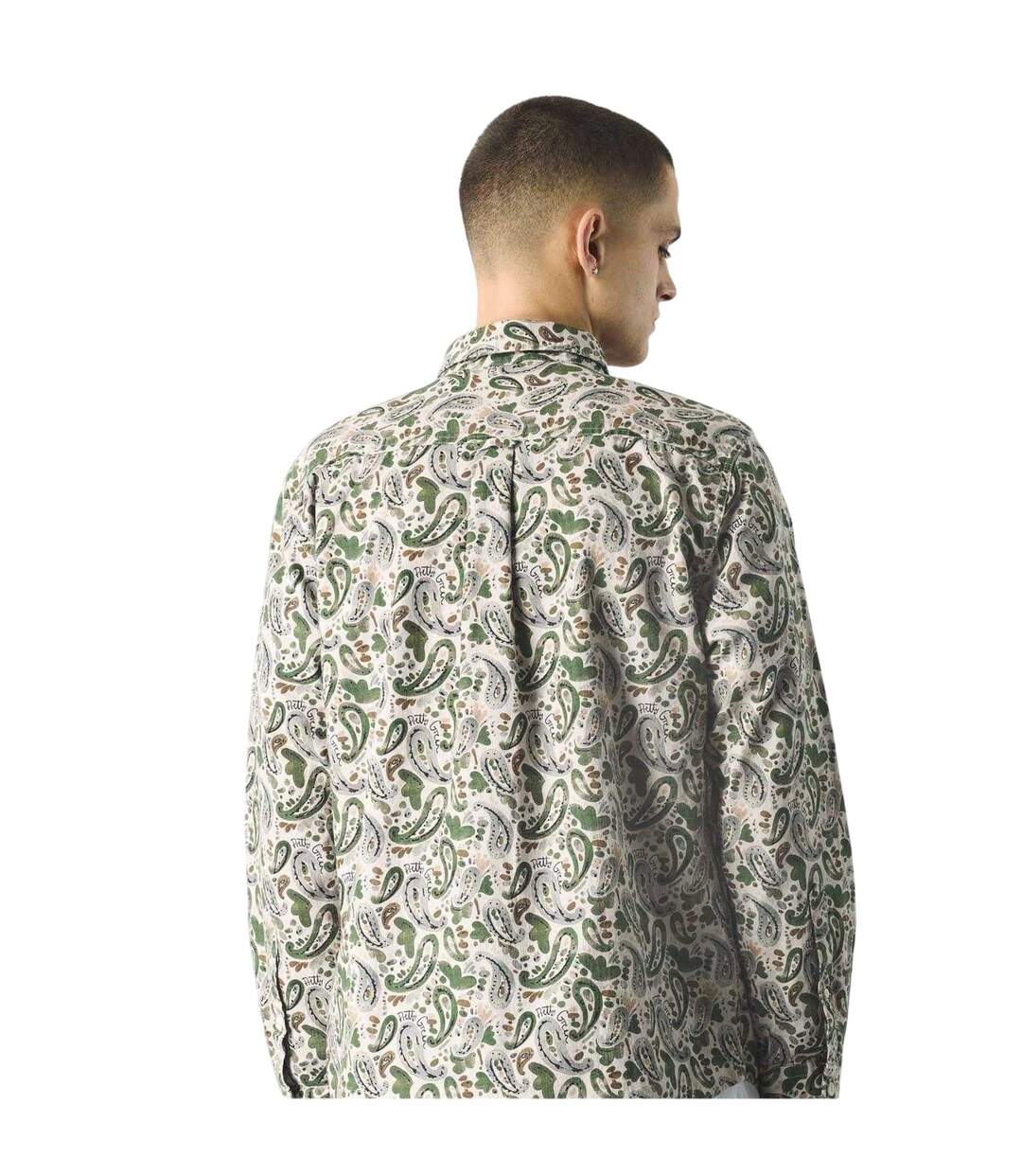 Mens Paisley Regular Button-down Shirt Stone Pretty Green-2
