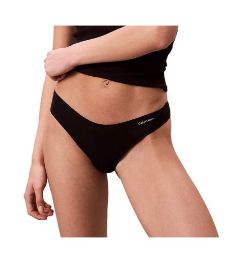 String noir femme calvin klein jeans thong 000qf7983e - l