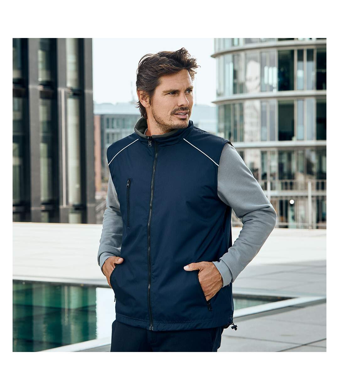 Veste sans manches Reversible C+ grandes tailles Hommes