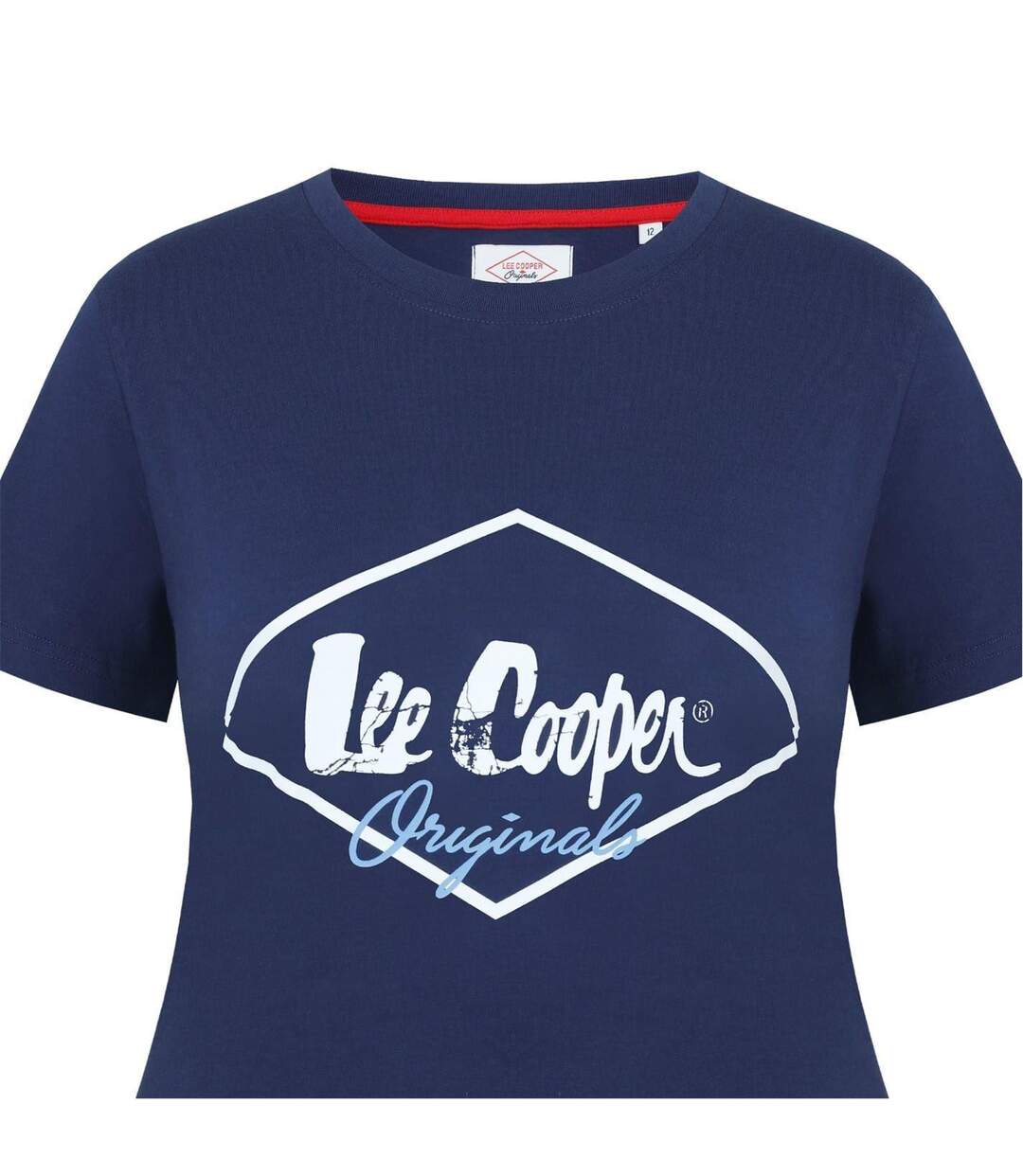 T-shirt Motif/style Logo Diamant Femme Bleu Marine Lee Cooper-3
