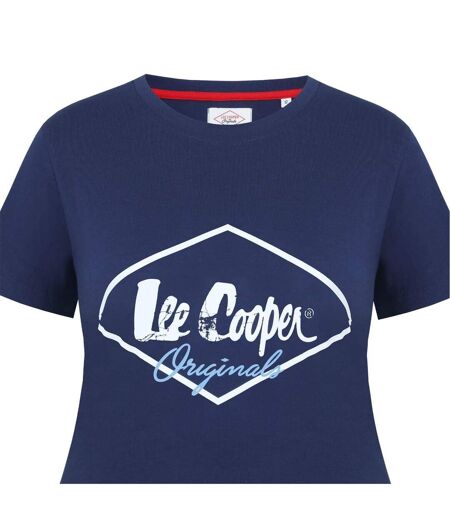 T-shirt Motif/style Logo Diamant Femme Bleu Marine Lee Cooper