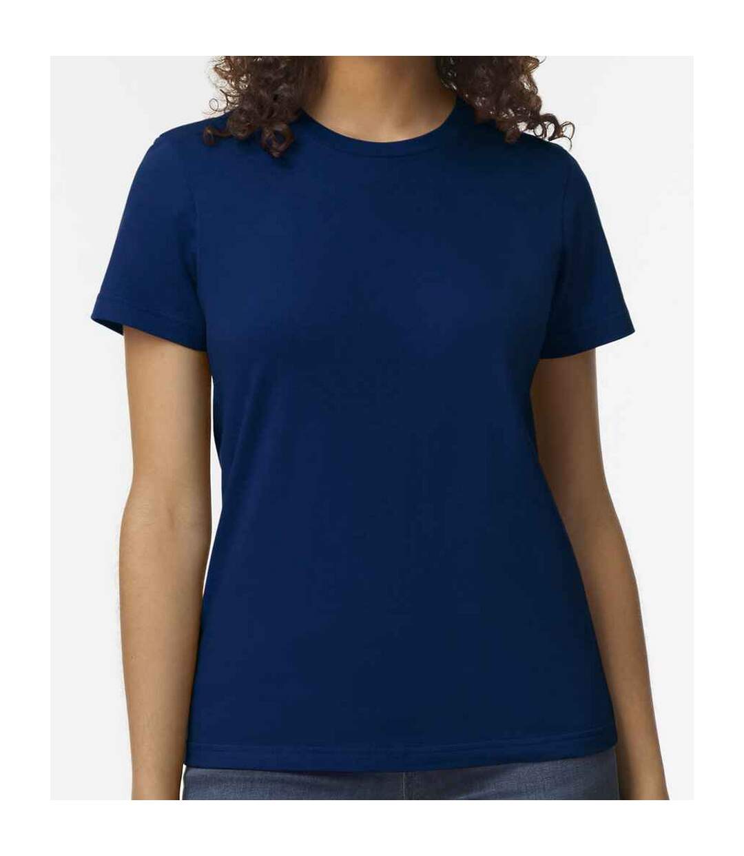 T-shirt femme bleu marine Gildan