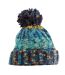 Beechfield Unisex Adults Corkscrew Knitted Pom Pom Beanie Hat (Marine Splash) - UTRW5192