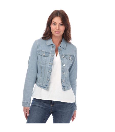 Womens/ladies Luna Denim Jacket Light Blue Vero Moda
