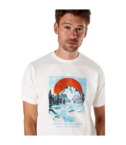 T-shirt back to nature homme blanc Maine