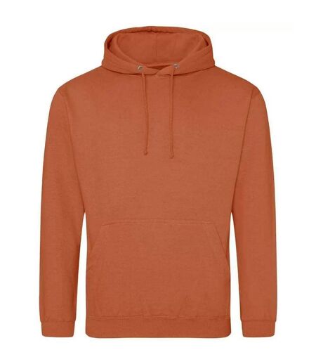 Sweat À Capuche College Adulte Orange Foncé Awdis