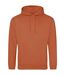 Sweat À Capuche College Adulte Orange Foncé Awdis-1