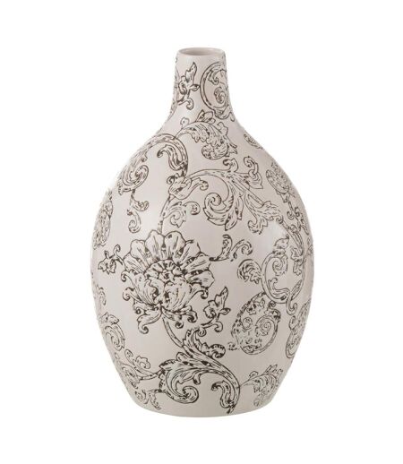 Vase Rond en Porcelaine Zen 33cm Noir & Blanc
