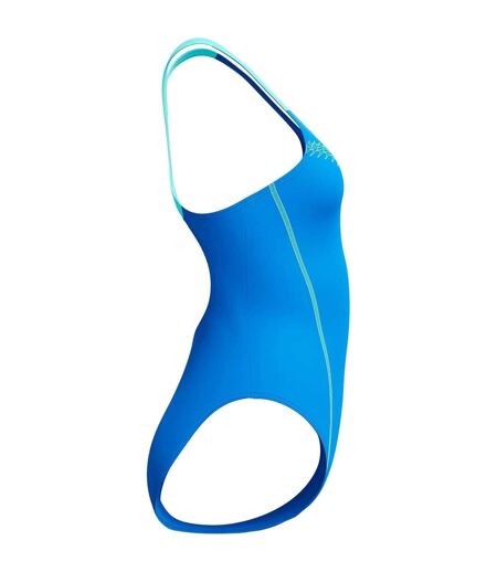 Maillot De Bain 1 Pièce Dos Nageur Motif/style Imprimé Graphique Medley Medalist Femme Bleu Vert Speedo