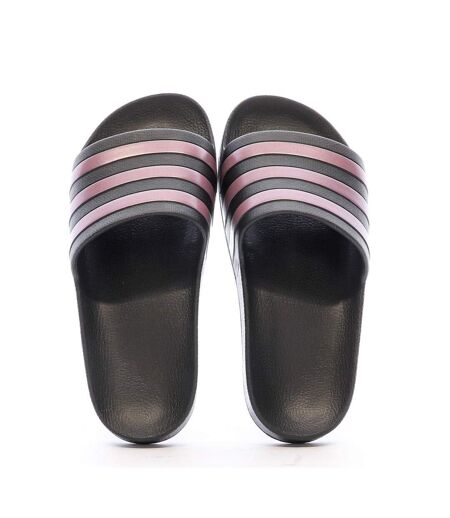 Claquettes Noires/Rose Gold Femme Adidas Adilette Aqua - 37