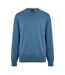 Mens Embroidered Logo Knitted V Neck Sweatshirt Pastel Blue Boss-1