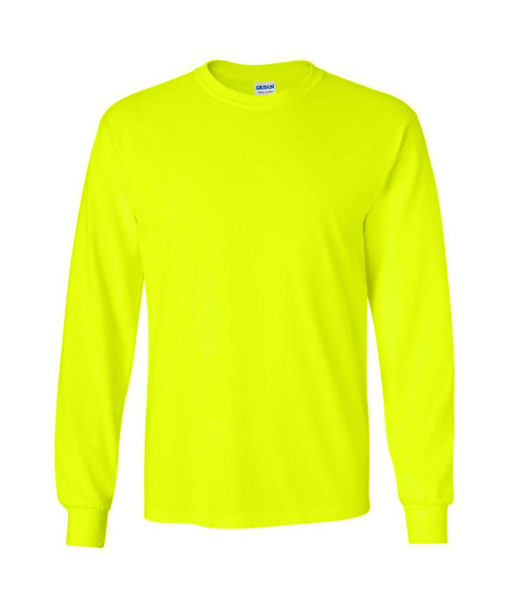 T-shirt uni à manches longues  pour homme vert sécurité Gildan