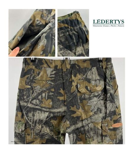 LEDERTYS LY0406 — Pantalon de chasse camouflage Forestwood kaki : résistance et confort sur le terrain