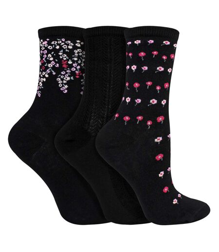 Sock Snob - 6 Paires Chaussettes Femme Fleuries en Coton Douces et Confortables