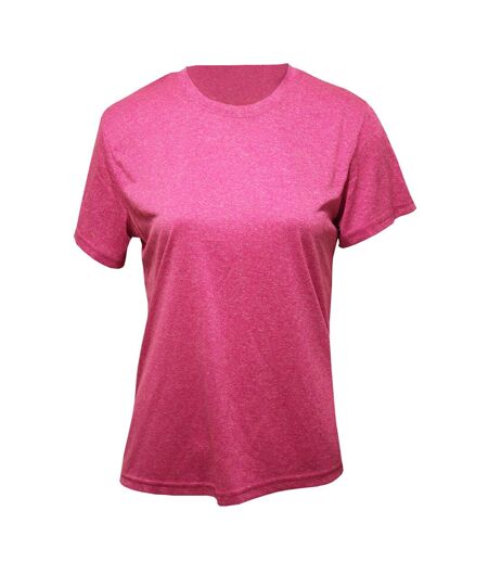 Womens/ladies melange t-shirt pink melange TriDri