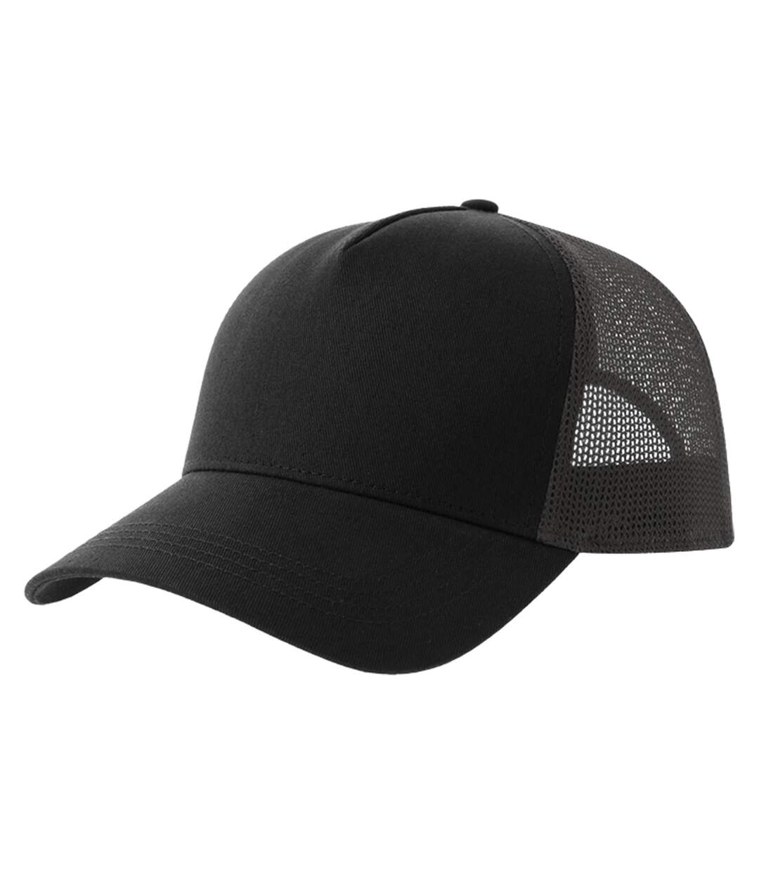 Rapper 5 panel cotton sustainable trucker cap black/dark grey Atlantis-1