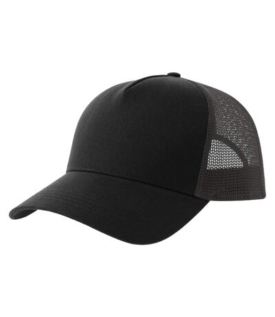 Rapper 5 panel cotton sustainable trucker cap black/dark grey Atlantis