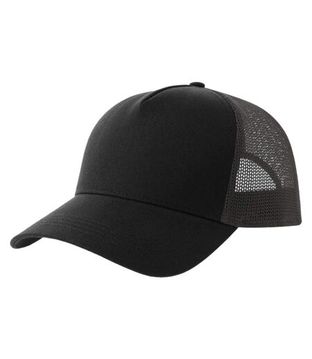Rapper 5 panel cotton sustainable trucker cap black/dark grey Atlantis