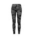 Legging Motif/style Camouflage Femme Noir Gris Gris Clair Urban Classics-1