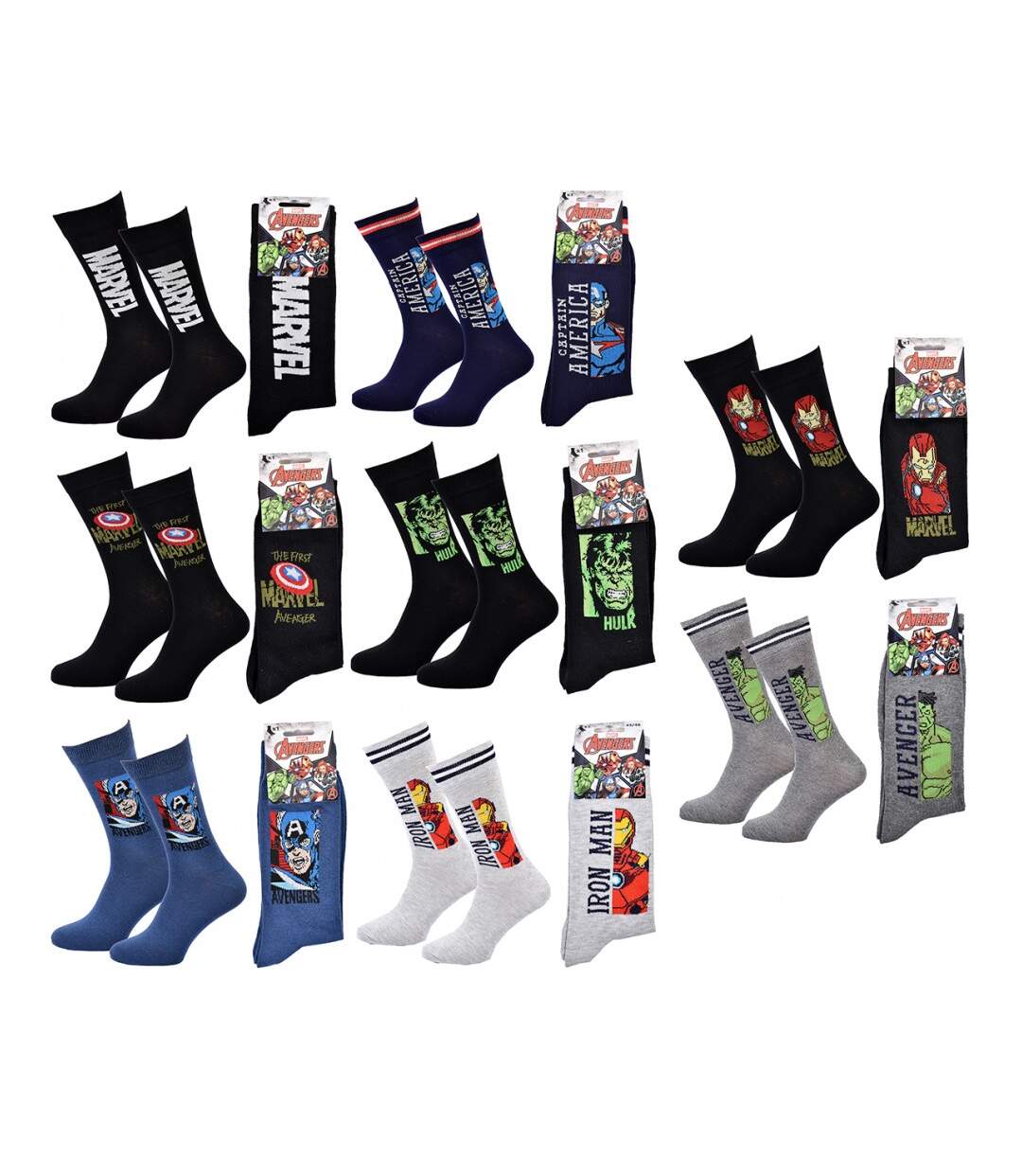 Chaussettes Pack Cadeaux Homme SUPERHEROS - Pack de 8-3