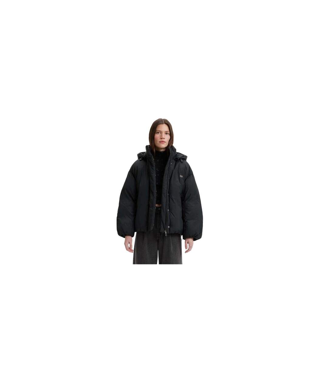 Womens/ladies Hooded Oversized Puffer Jacket Caviar Levis-1