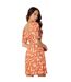 Womens/ladies sweetheart petite mini dress rust Dorothy Perkins