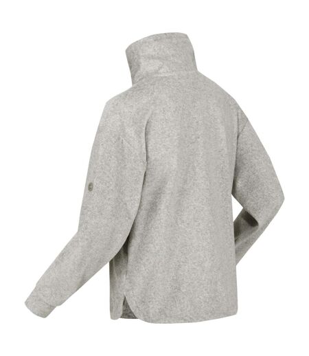Regatta Womens/Ladies Jessalyn Velour Full Zip Fleece Jacket (Paloma Grey Marl) - UTRG8997