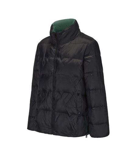 Womens/ladies Reversible Lightweight Slim Down Jacket Black Firetrap