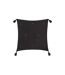 Coussin Déco à Pompons Millo 40x40cm Gris Foncé-1