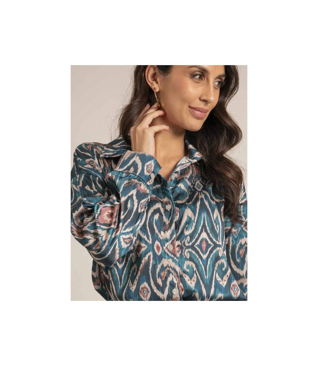 Chemise fluide motifs OTILIE - Dona X Lisa-3