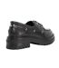 Womens/ladies Venetian Leather Lace Up Boat Shoes Black Dune London-2