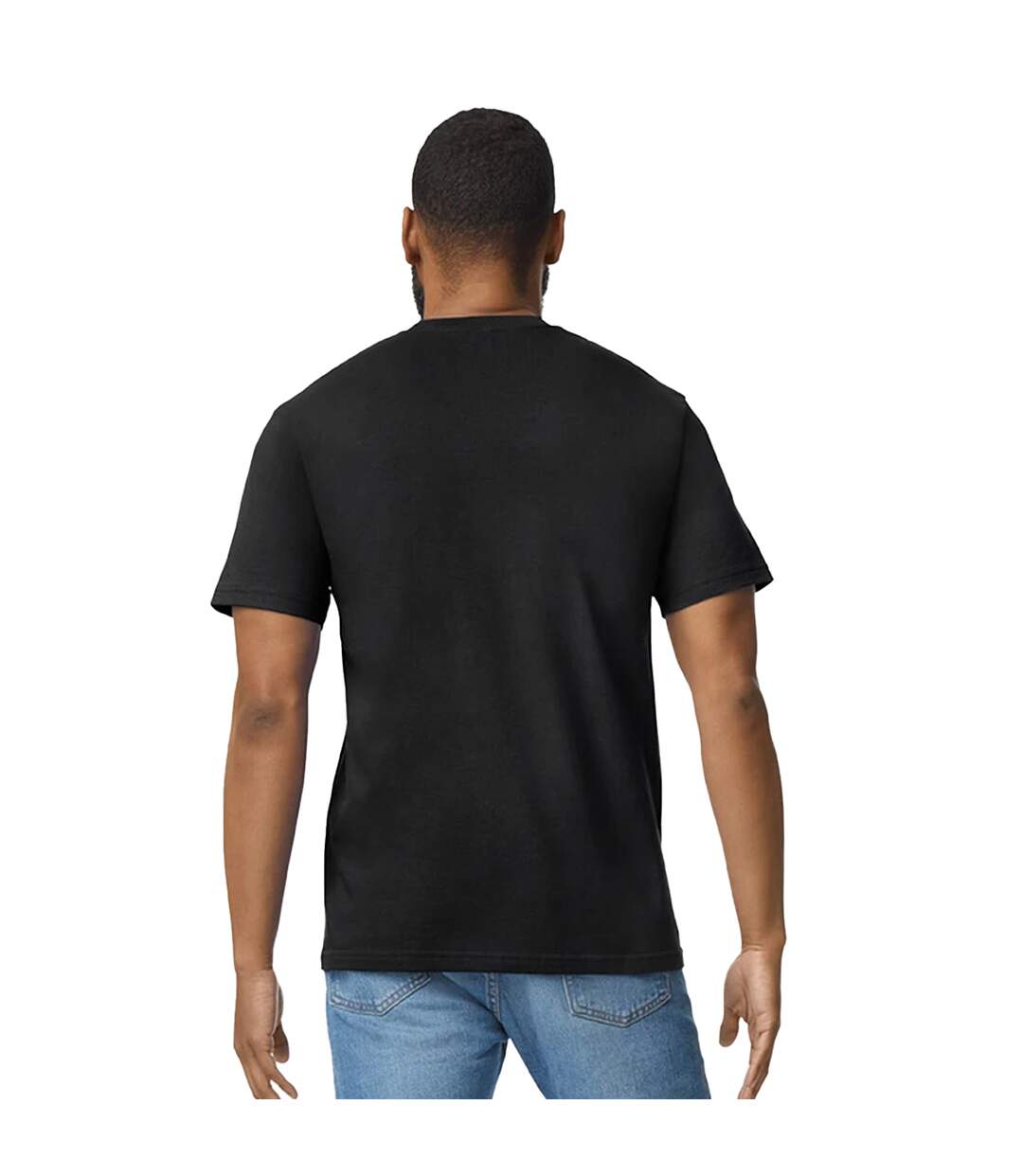 Mens Softstyle Midweight T-shirt Pitch Black Gildan-3