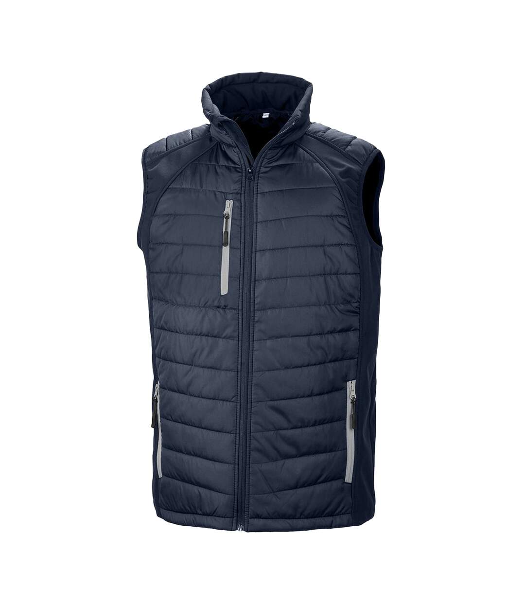 Unisex adult compass softshell gilet navy/grey Result-1