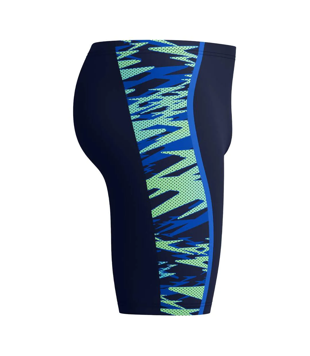 Mens Hyperboom Splice Patterned Mid Rise Jammer Shorts Navy Speedo-4