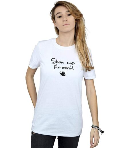 Disney - T-shirt ALADDIN SHOW ME THE WORLD - Femme (Blanc) - UTBI17314