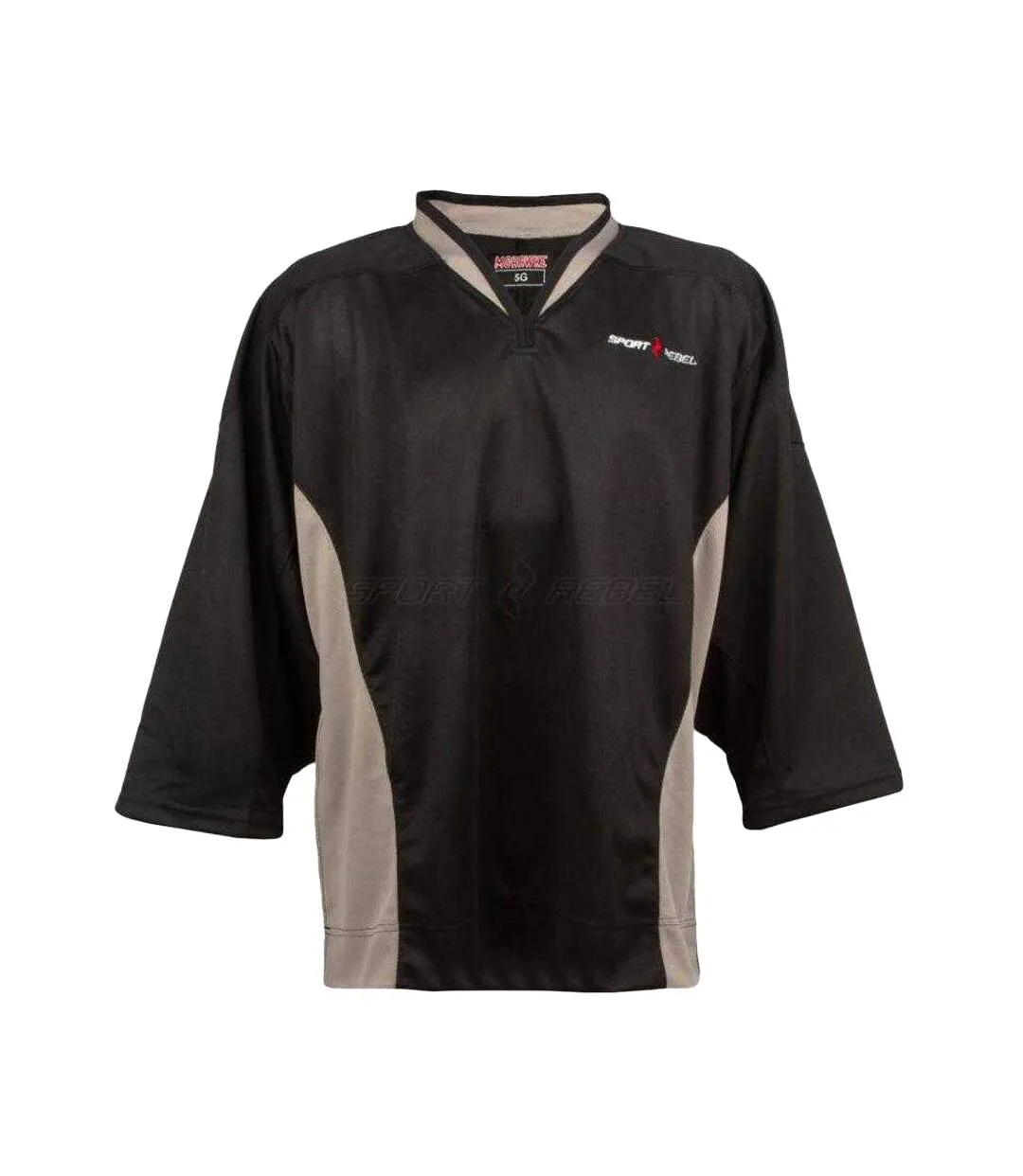 Maillot De Gardien De But Hockey Mohawk Homme Noir Sportrebel-1
